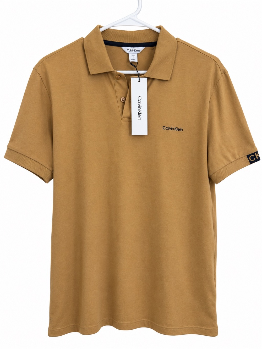 Calvin Klein Men's Polo in Camel Brown